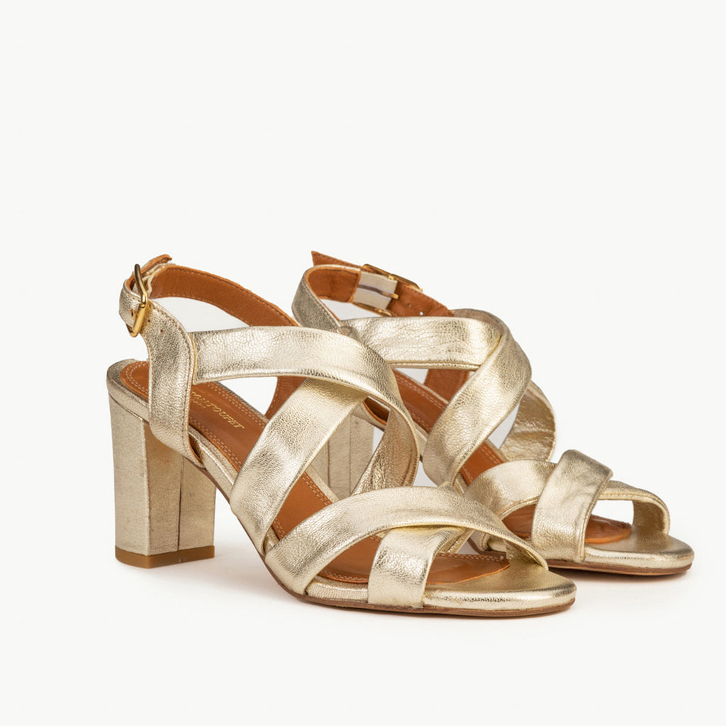 Sandali Flavia - Pelle metallizzata - Dorato