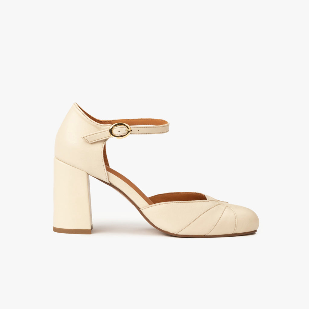 Sandali Priscille - Pelle liscia - Crema