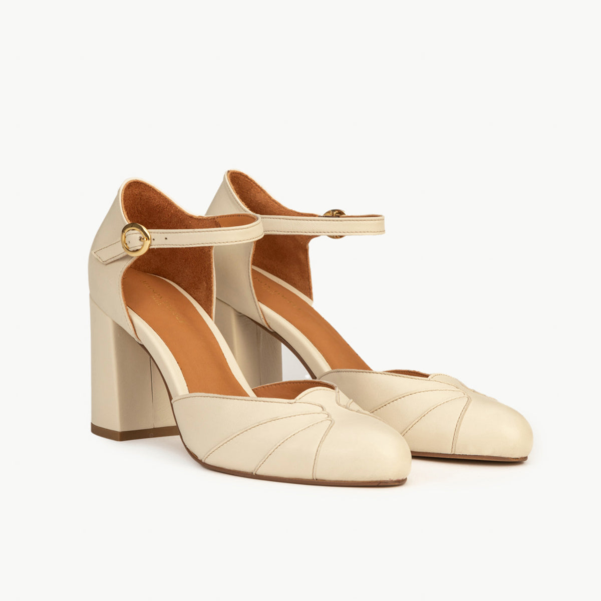 Sandali Priscille - Pelle liscia - Crema