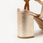 Sandali Gloria - Pelle glitterata - Oro chiaro