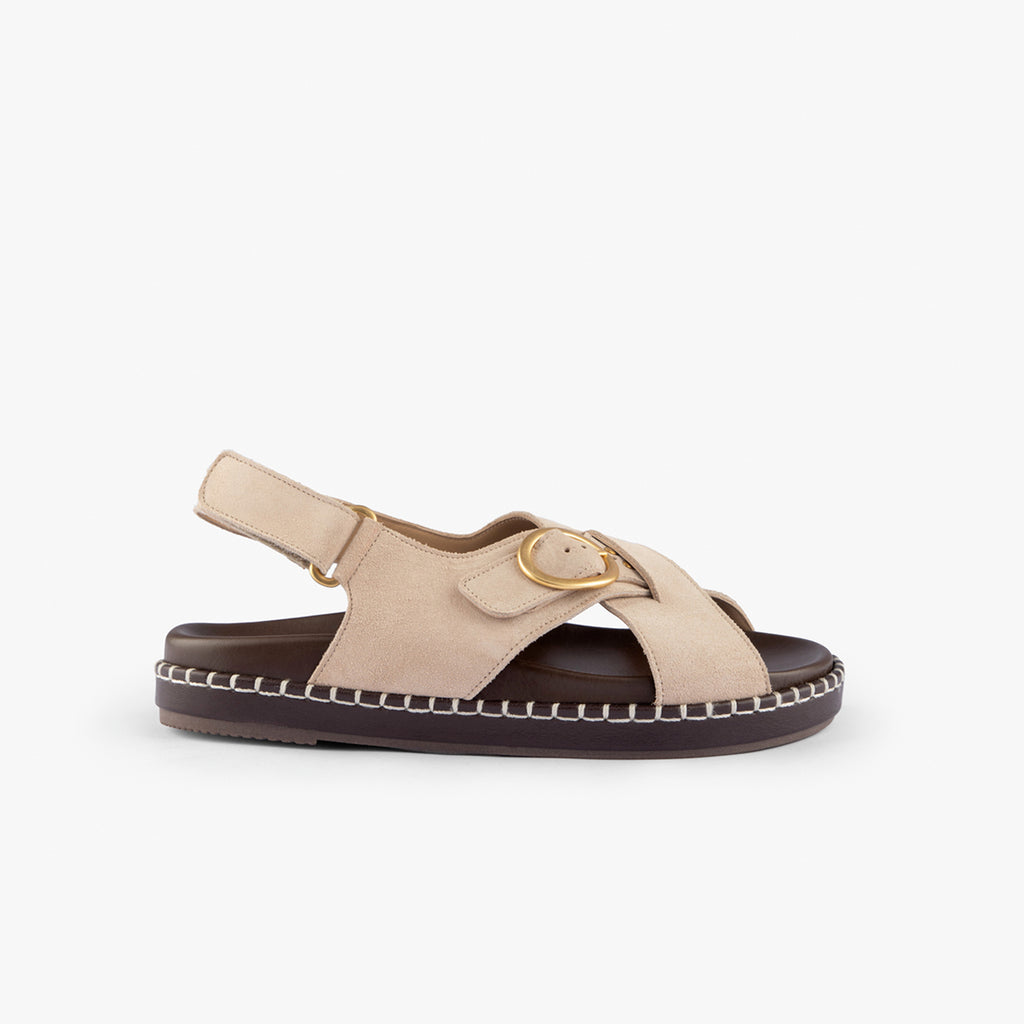 Sandali Adèle - Pelle scamosciata - Beige