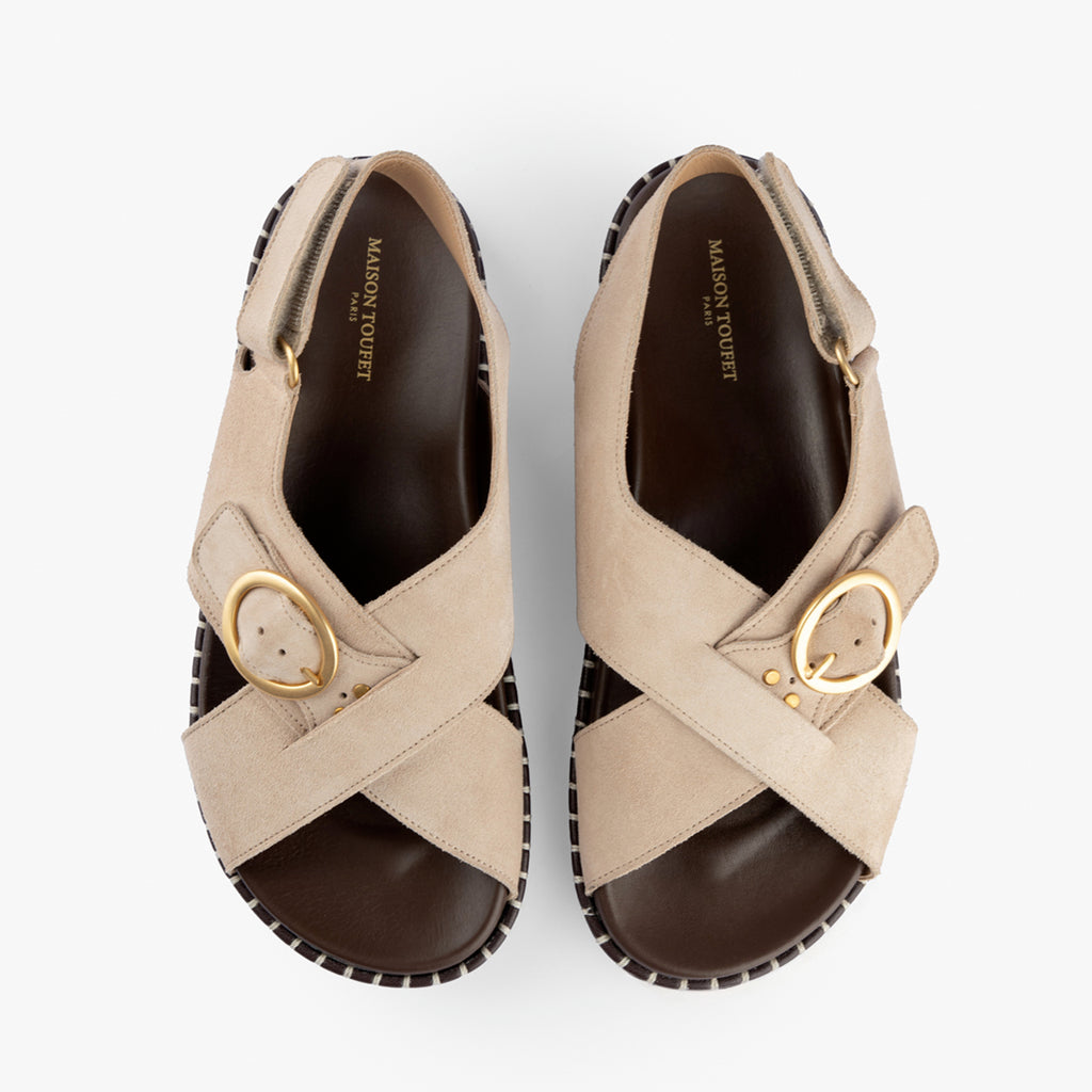 Sandali Adèle - Pelle scamosciata - Beige