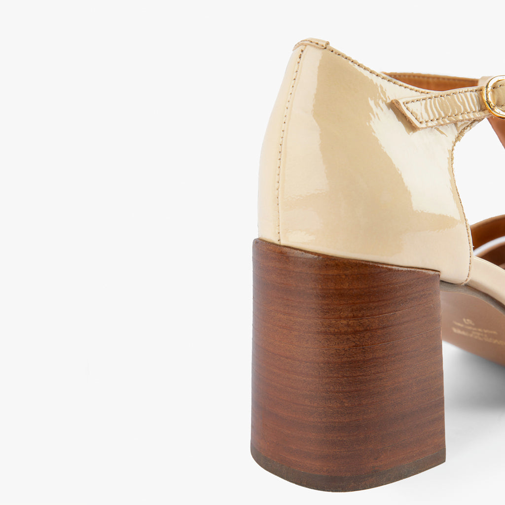 Sandali Beatrice - Pelle verniciata - Beige