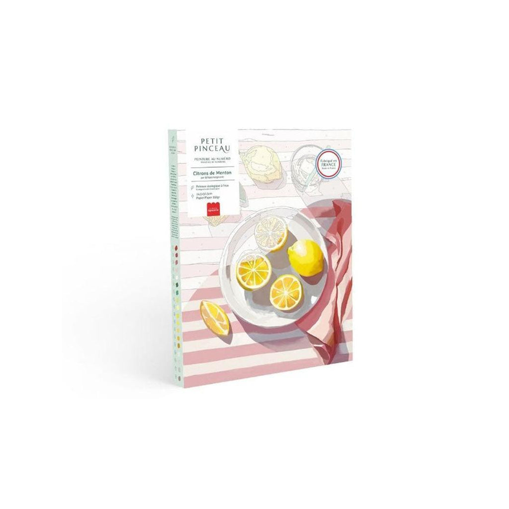 Coffret Peinture Au Numéro - Petit Pinceau - Citrons De Menton Par La Petite Epicerie