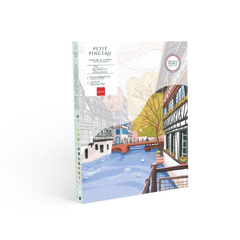 Coffret Peinture Au Numéro - Petit Pinceau - La Petite France Par Camille Clerc