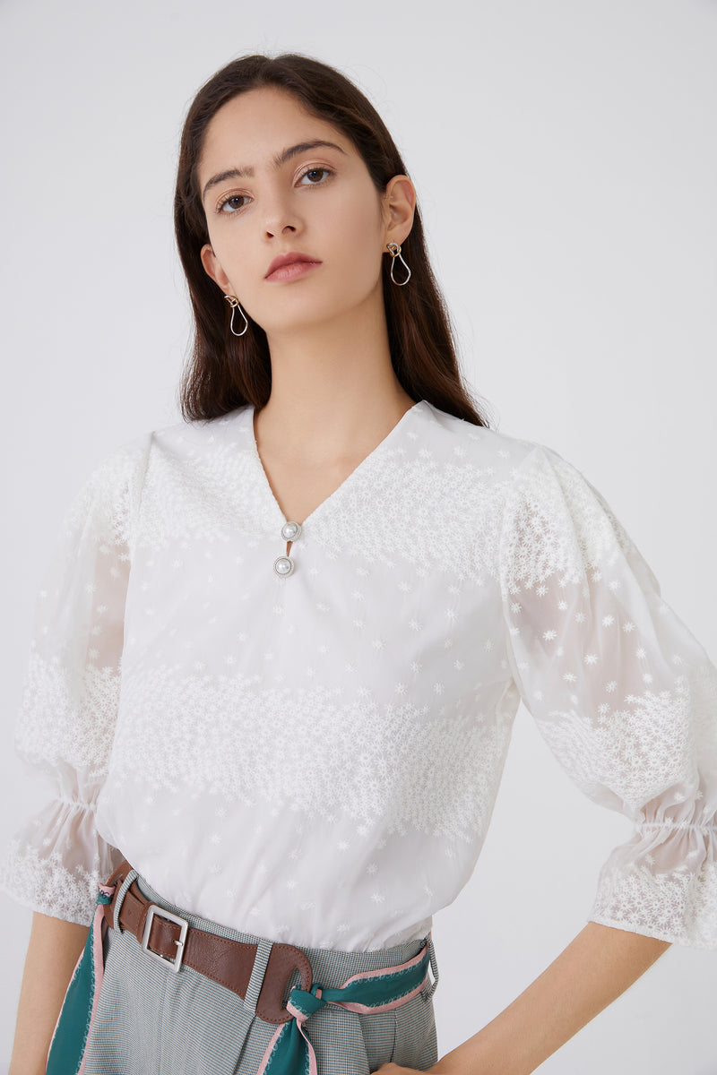 Lily - Pull-Over - Blanc