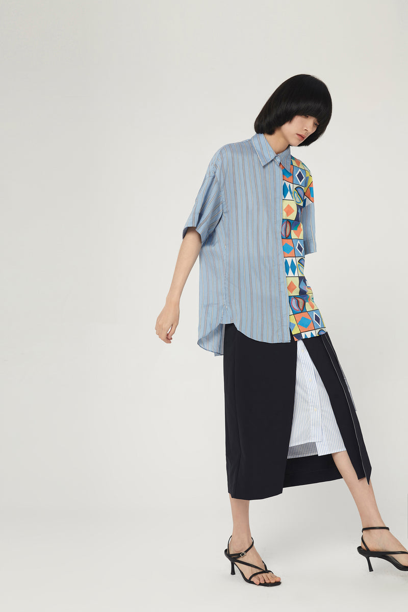 Lily - Chemise - Gris-Bleu Violacé