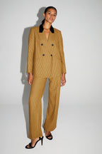 Pantalon Clark Pied De Poule Yellow Fabriqué En Italie