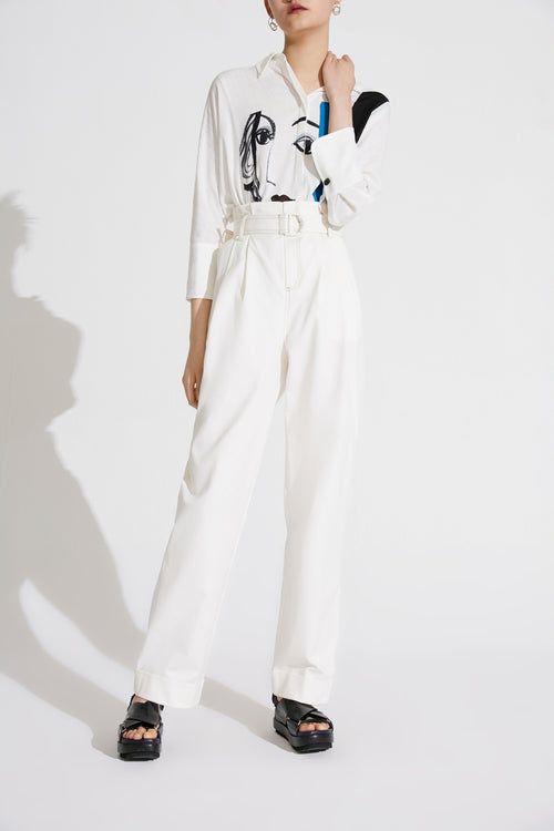 Lily - Pantalon - Blanc