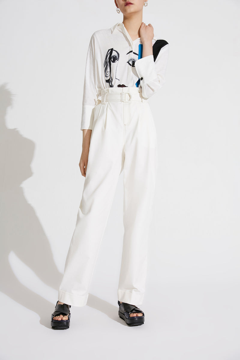 Lily - Pantalon - Blanc