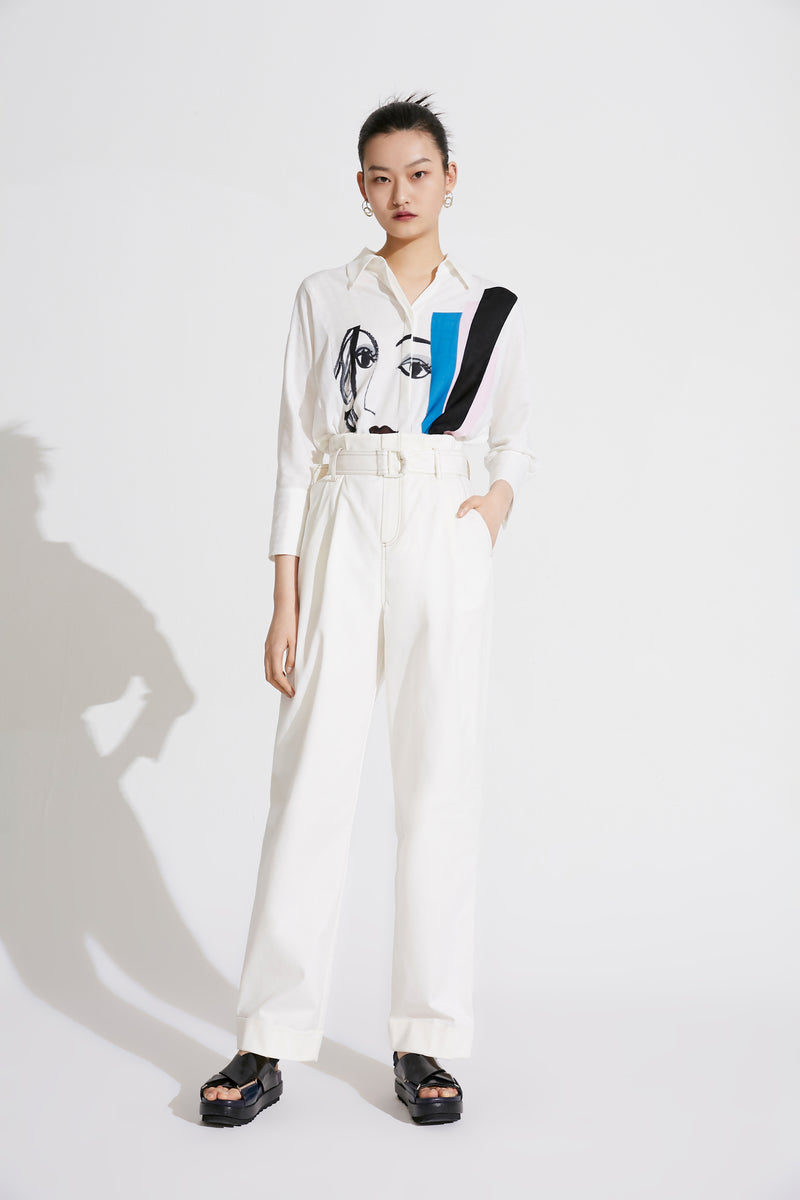 Lily - Pantalon - Blanc