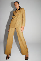 Pantalon Clark Pied De Poule Yellow Fabriqué En Italie