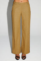 Pantalon Clark Pied De Poule Yellow Fabriqué En Italie