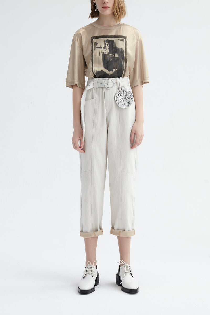 Lily - Pantalon - Gris Clair Blanchâtre