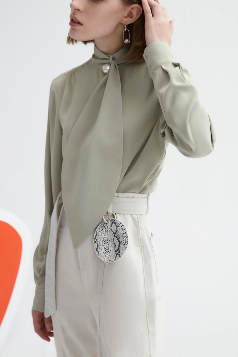 Lily - Pantalon - Gris Clair Blanchâtre