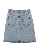 Lily - Jupe - Gris Clair Bleu