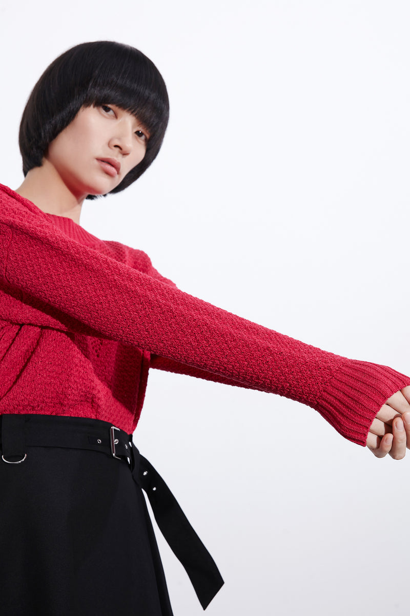 Lily - Tricots - Rouge Prune