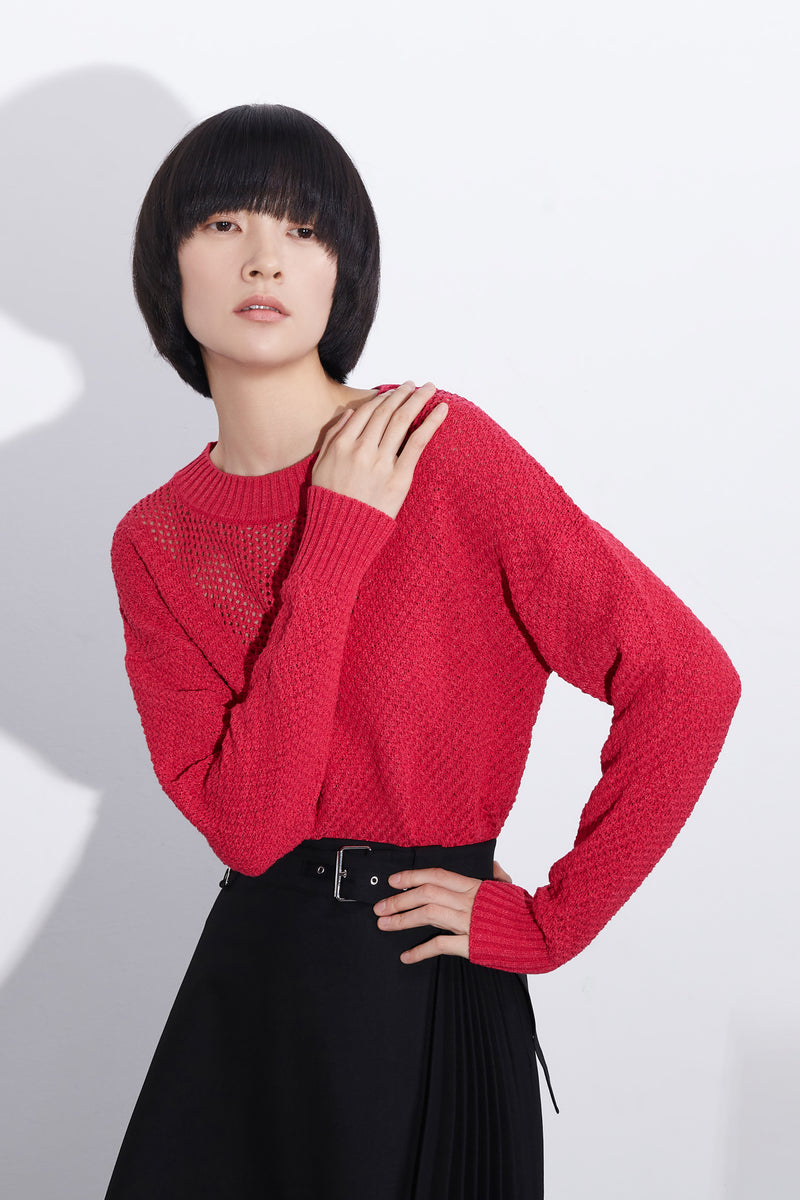 Lily - Tricots - Rouge Prune