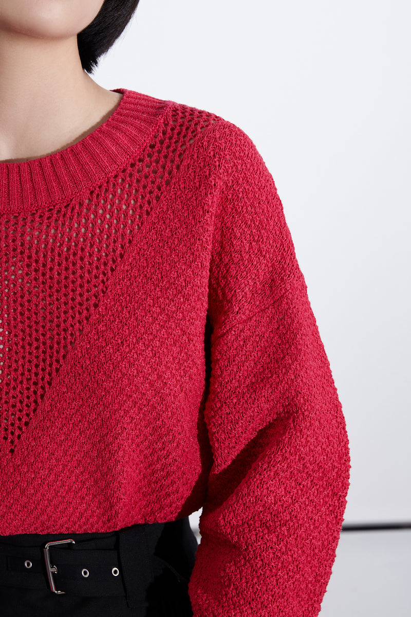 Lily - Tricots - Rouge Prune