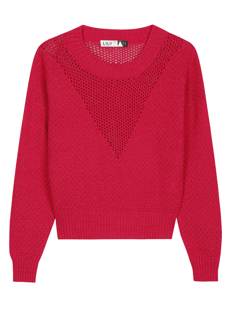 Lily - Tricots - Rouge Prune