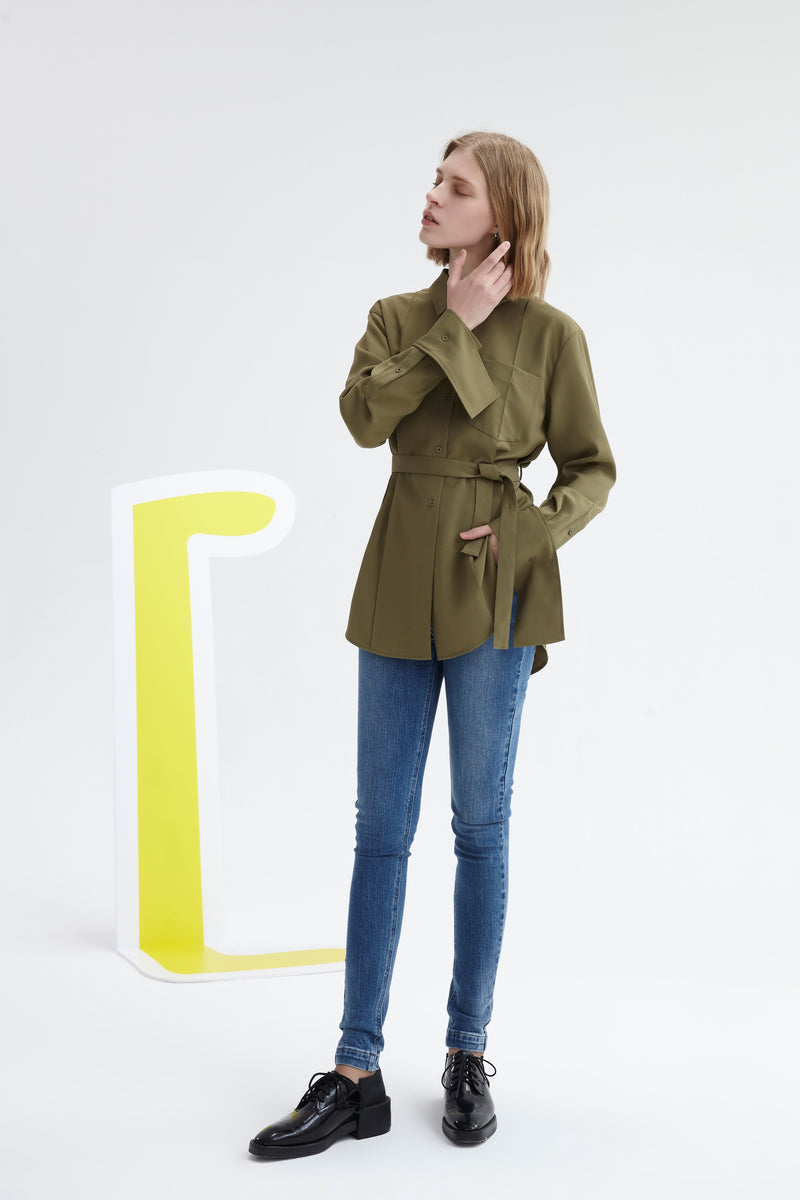 Lily - Chemise - Vert Armée