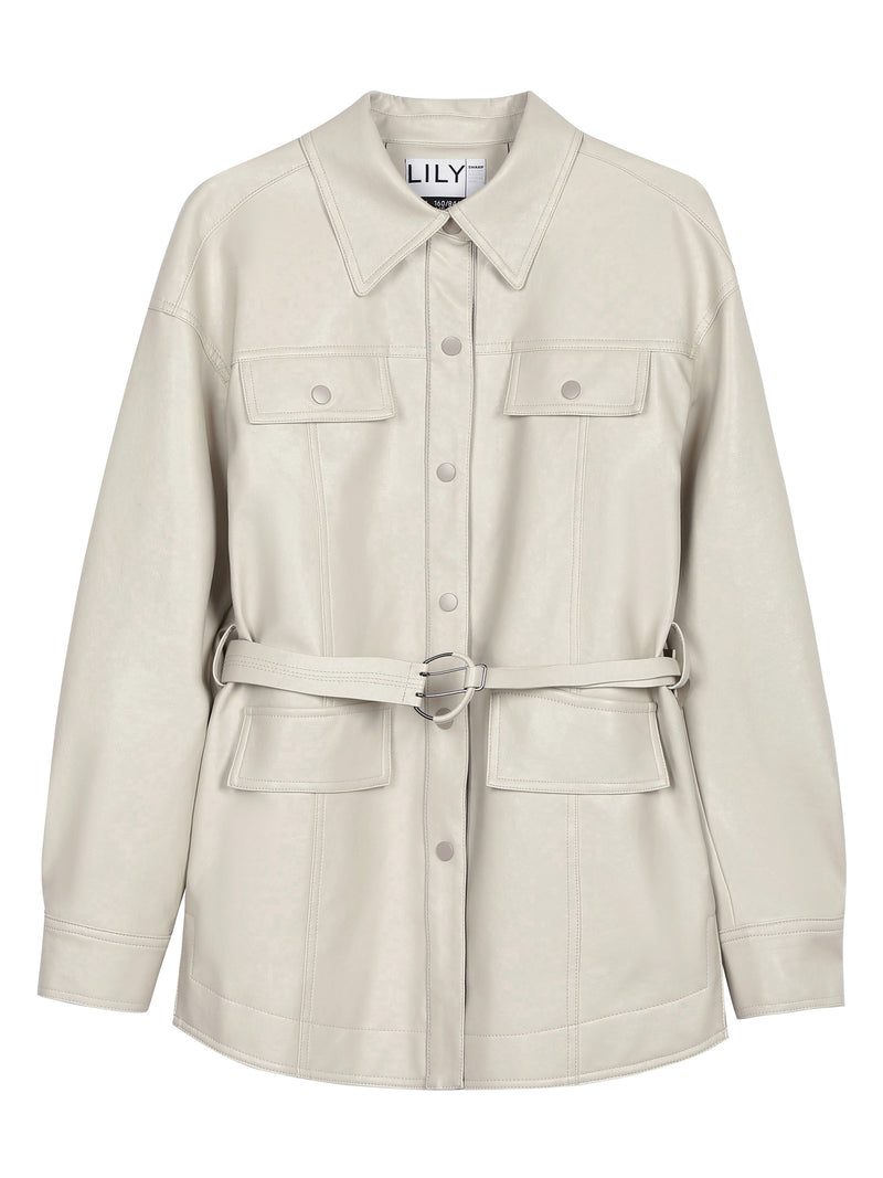 Lily - Manteau De Fourrure - Gris Kaki