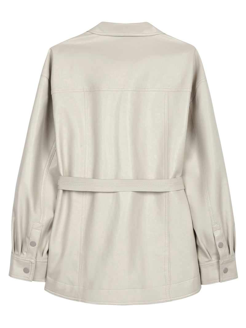 Lily - Manteau De Fourrure - Gris Kaki