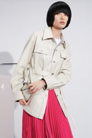 Lily - Manteau De Fourrure - Gris Kaki