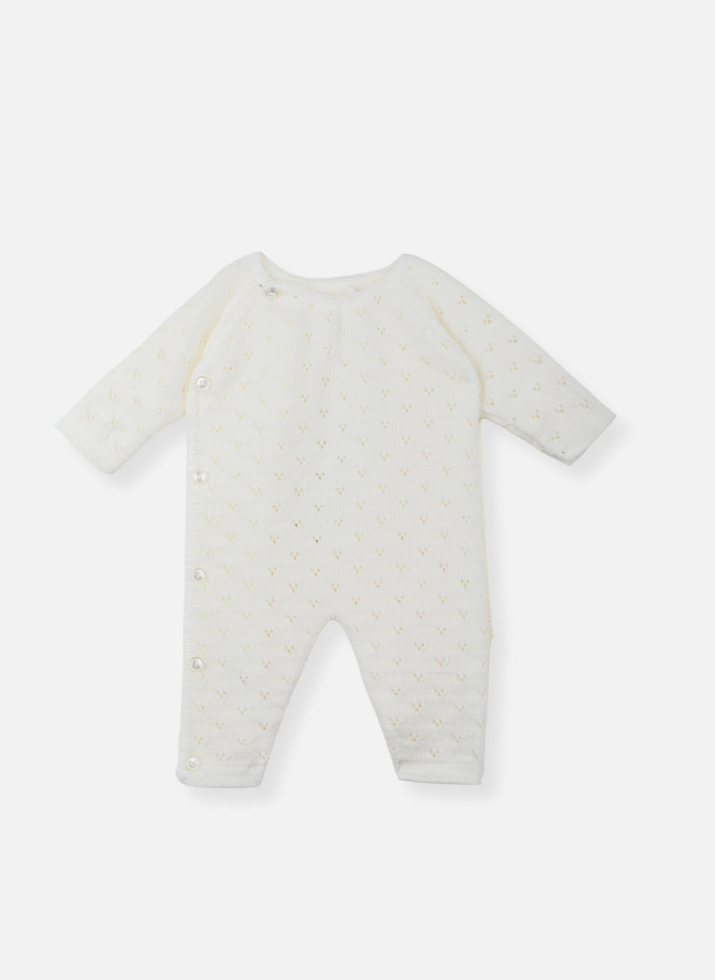 Robes Et Combinaisons Combinaison Bébé Maille Ajourée - Écru