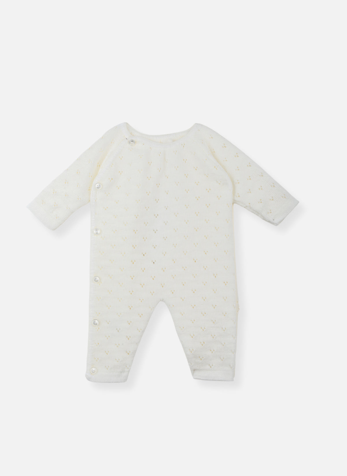 Robes Et Combinaisons Combinaison Bébé Maille Ajourée - Écru