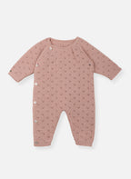Combinaison Maille Ajourée - Rose Misty