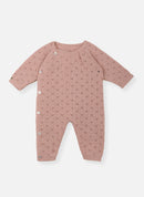 Combinaison Maille Ajourée - Rose Misty