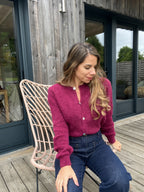 Léonie burgundy wool knit