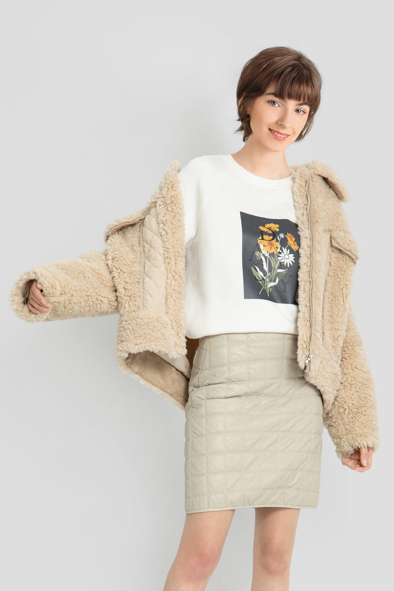 Lily - Manteau De Fourrure - Kaki