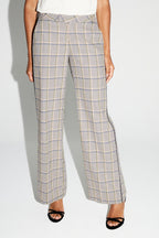 Pantalon Clark Pied De Poule Blue Fabriqué En Italie