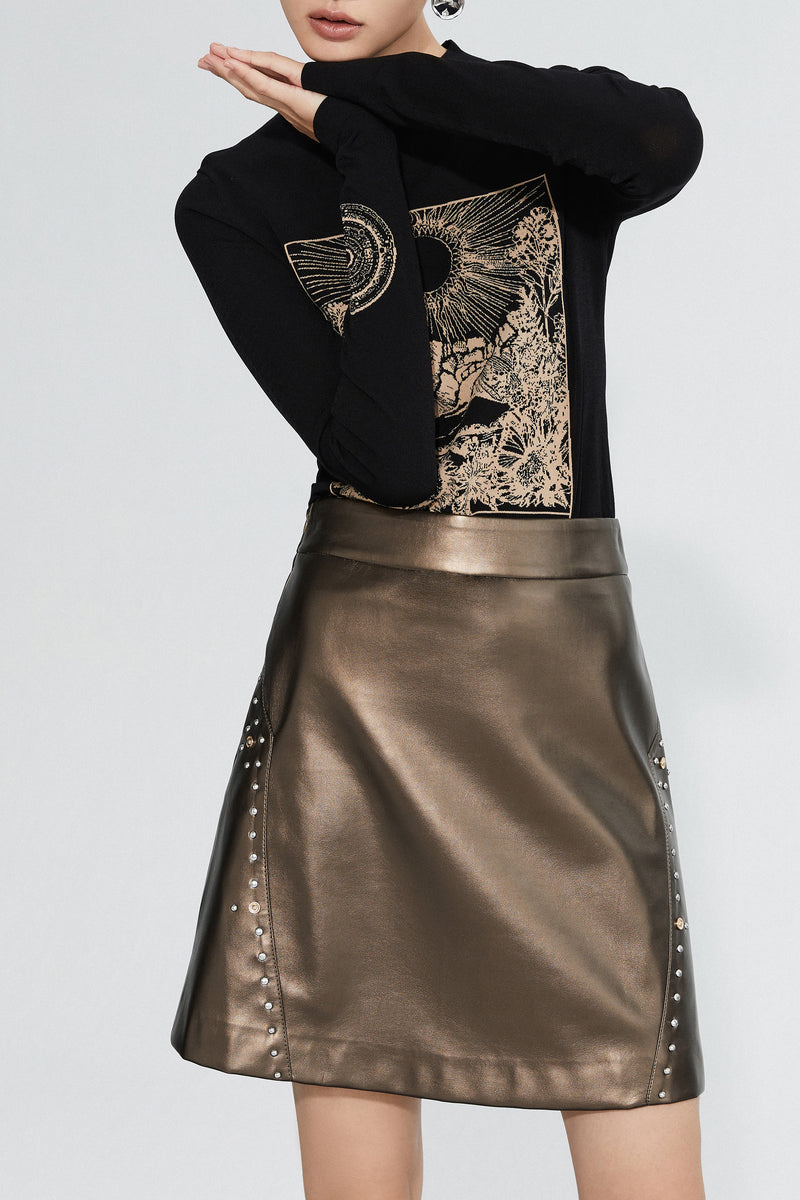 Lily - Jupe - Or Brun Clair