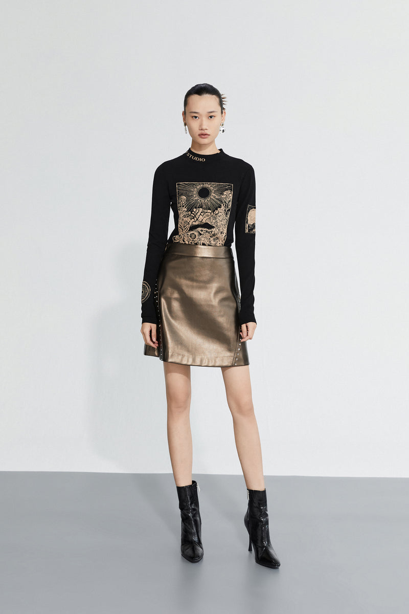 Lily - Jupe - Or Brun Clair