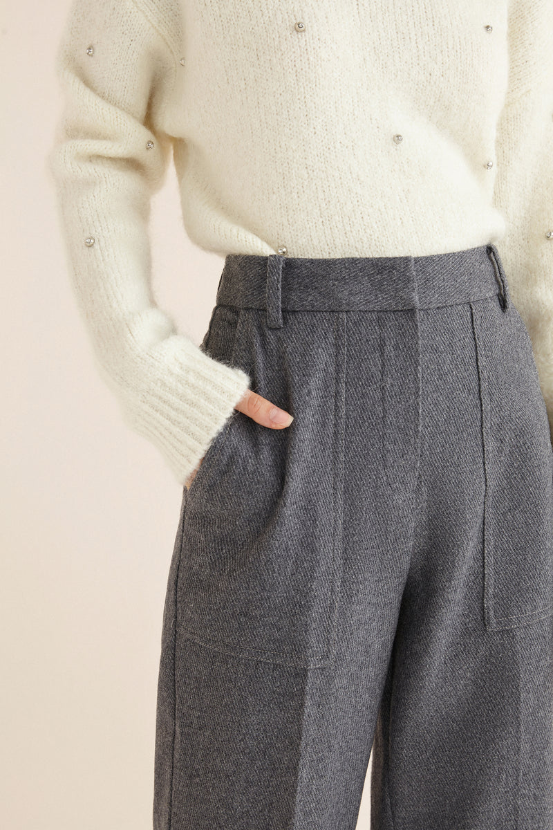 Lily - Pantalon - Gris Clair