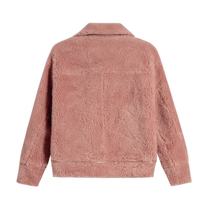 Lily - Manteau De Fourrure - Rose Foncé