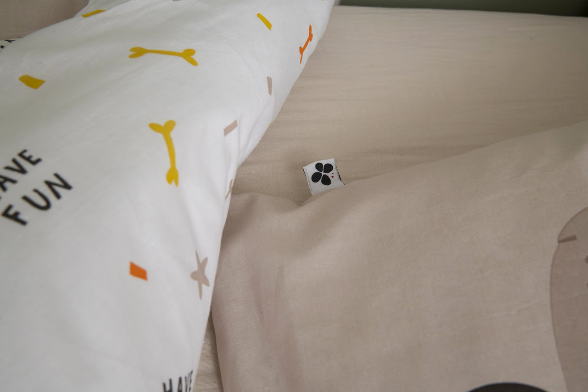 Isidore - Bed Set 2 Pillowcases - Printed Cotton