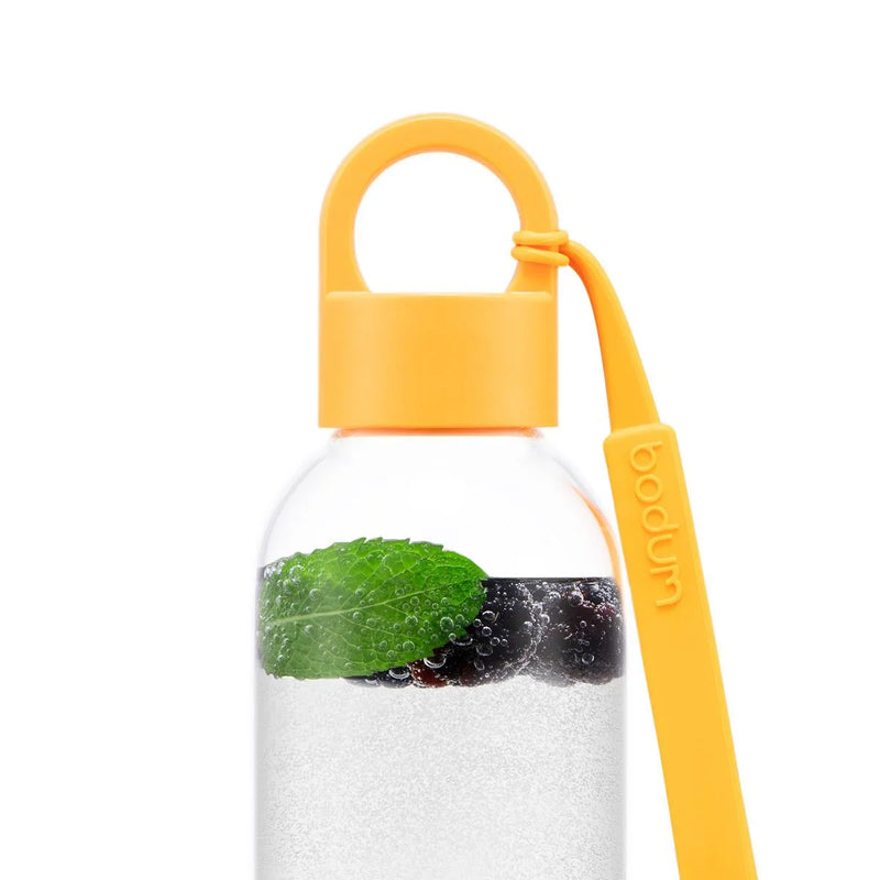 Gourde À Emporter En Verre - Manchon Silicone Couleur - Bouchon À Vis - 0.5L - Yolk