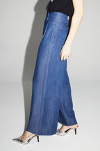 Pantalon Ada Lyocell Blue Fabriqué En Italie