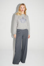 Le Sweatshirt Eddie Broderie Leo Black