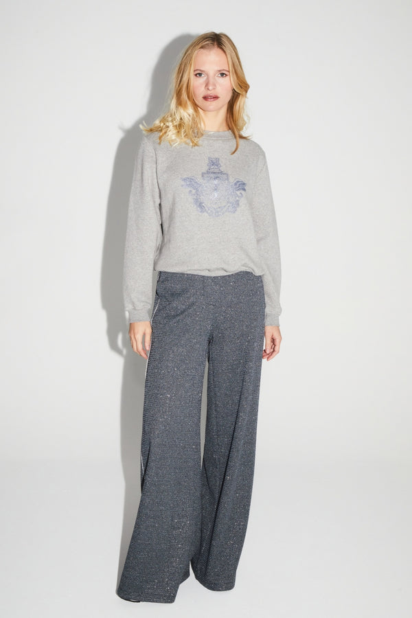 Pantalón Charlie Geo Azul Hecho En Italia