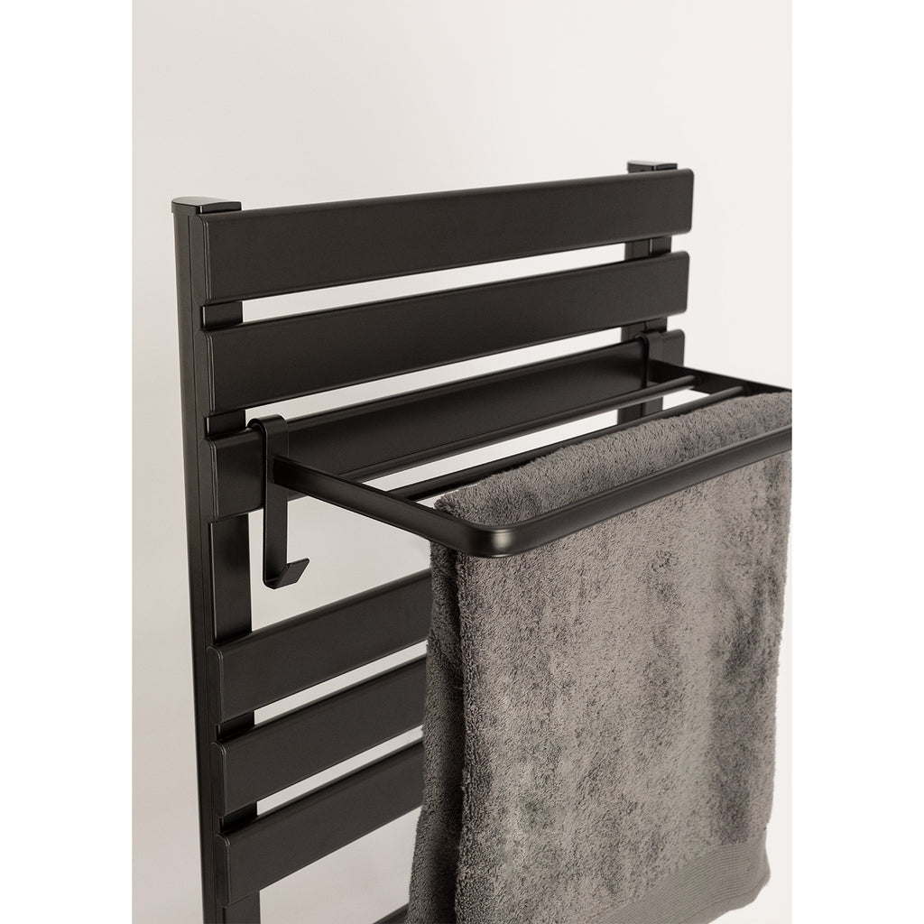 Warm Towel Pro 500/1500W - Sèche-Serviettes Électrique Avec Chauffage & Wifi Avec Étagère 3 Barres- Noir
