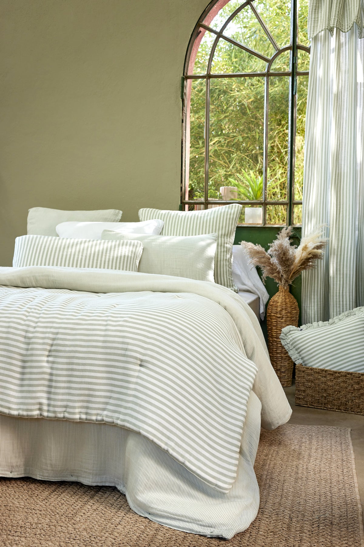 Romie - Sänglöpare - Garnfärgad bomullsmuslin - Eucalyptus