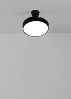 Wind Clear - Ventilateur De Plafond 40W Silencieux À Pales Rétractables Avec Éclairage Led - Noir