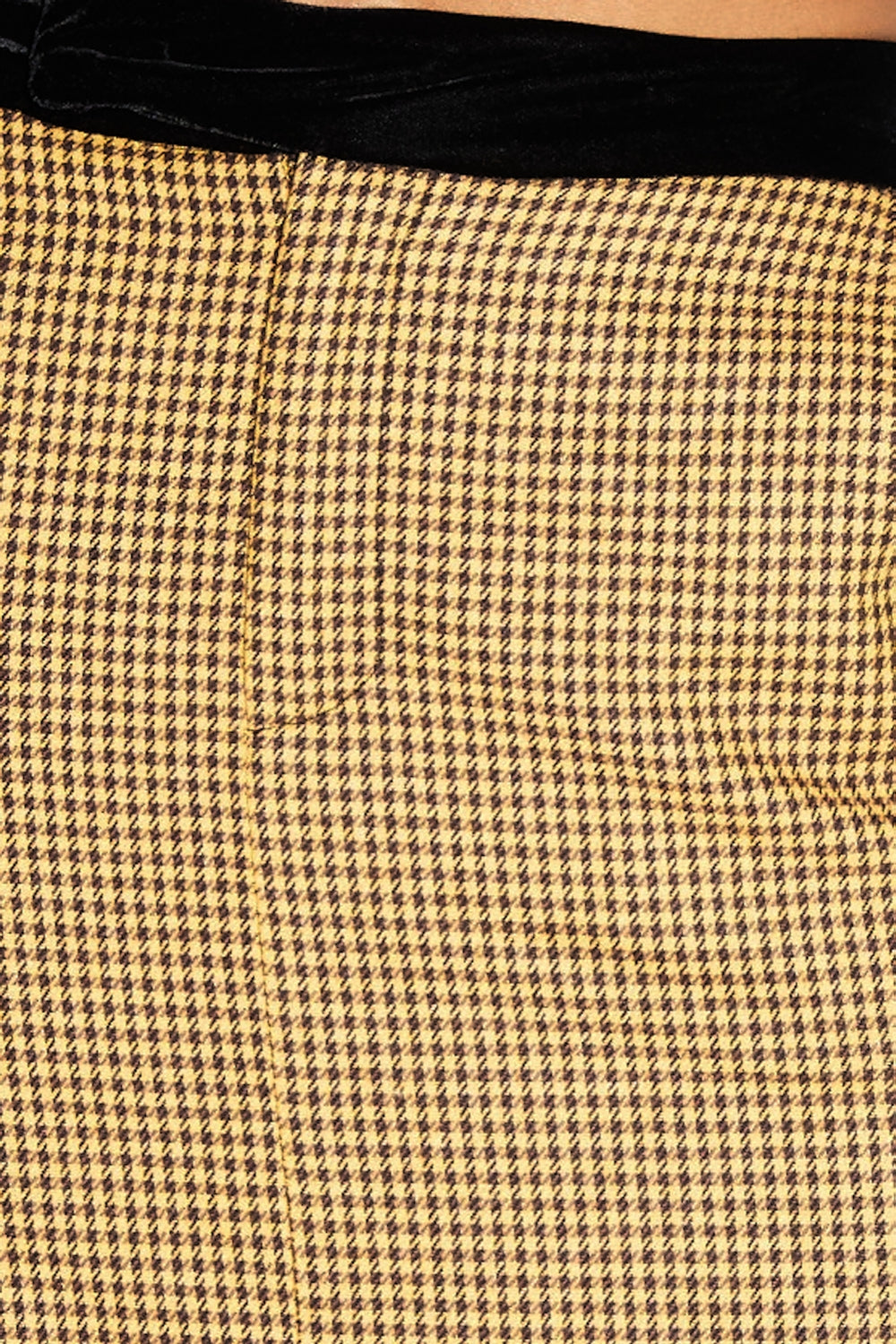 Jupe Selene Pied De Poule Yellow Fabriquée En Italie