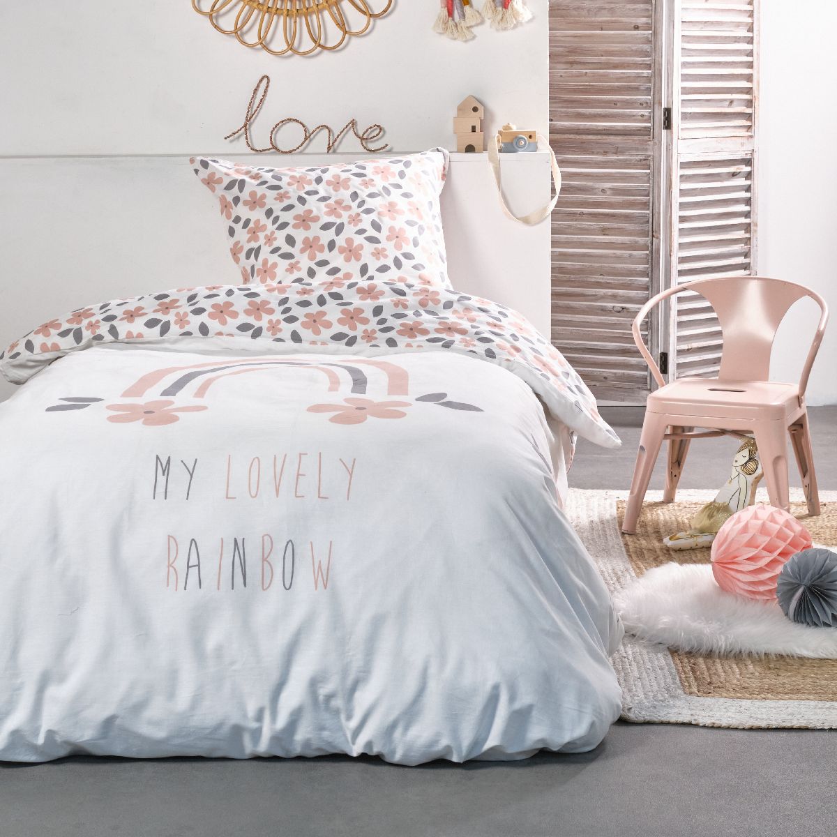 Happy - HC1 Patterned Bedding Set 4.2 - Chalk