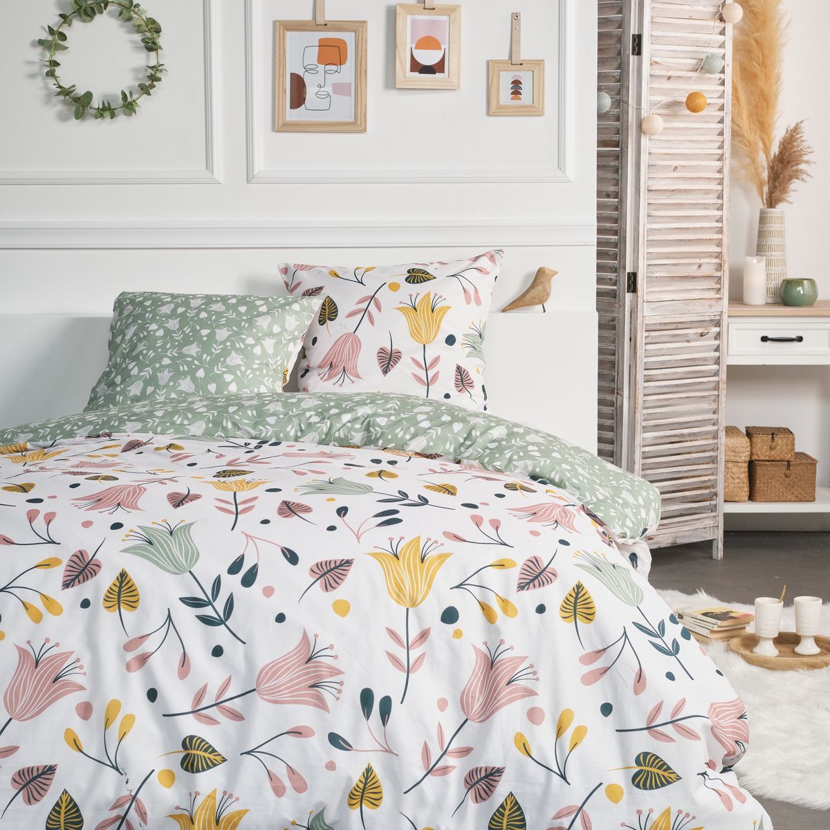 Parure De Lit - Flanelle  - Blanc